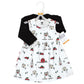Hudson Baby Baby Girls' Cotton Dress And Cardigan Set, Christmas Scene, 6-9 Months