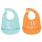 Hudson Baby Unisex Baby Silicone Bibs, Kale, One Size