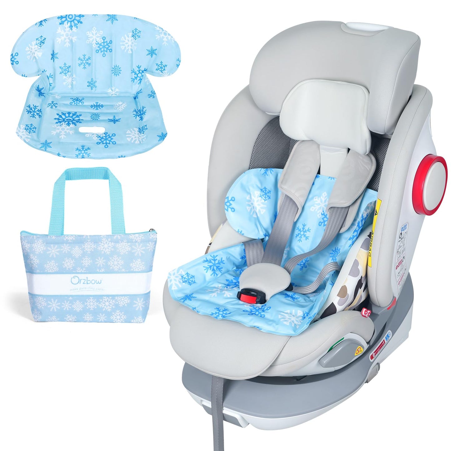 Orzbow Gel Car Seat Cooler Pad For Babies, Car Seat Cooling Pad With Waterproof Liner For Potty Training, Toddler Stroller Cooli
