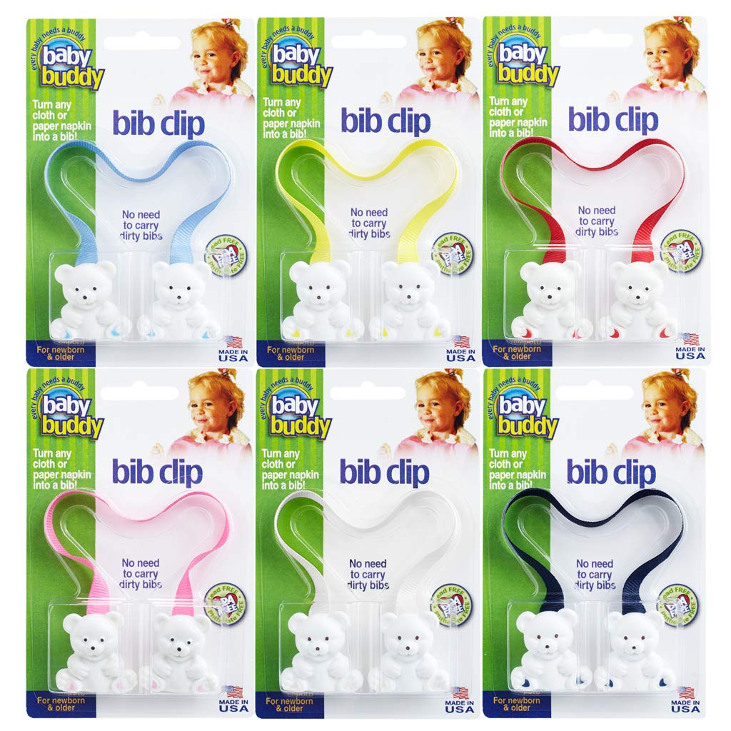 Baby Buddy Bib Clip, Newborn Must Have And Travel Essential, Turn Any Cloth, Towel, Or Napkin Into A Bib For Feeding Or Teething
