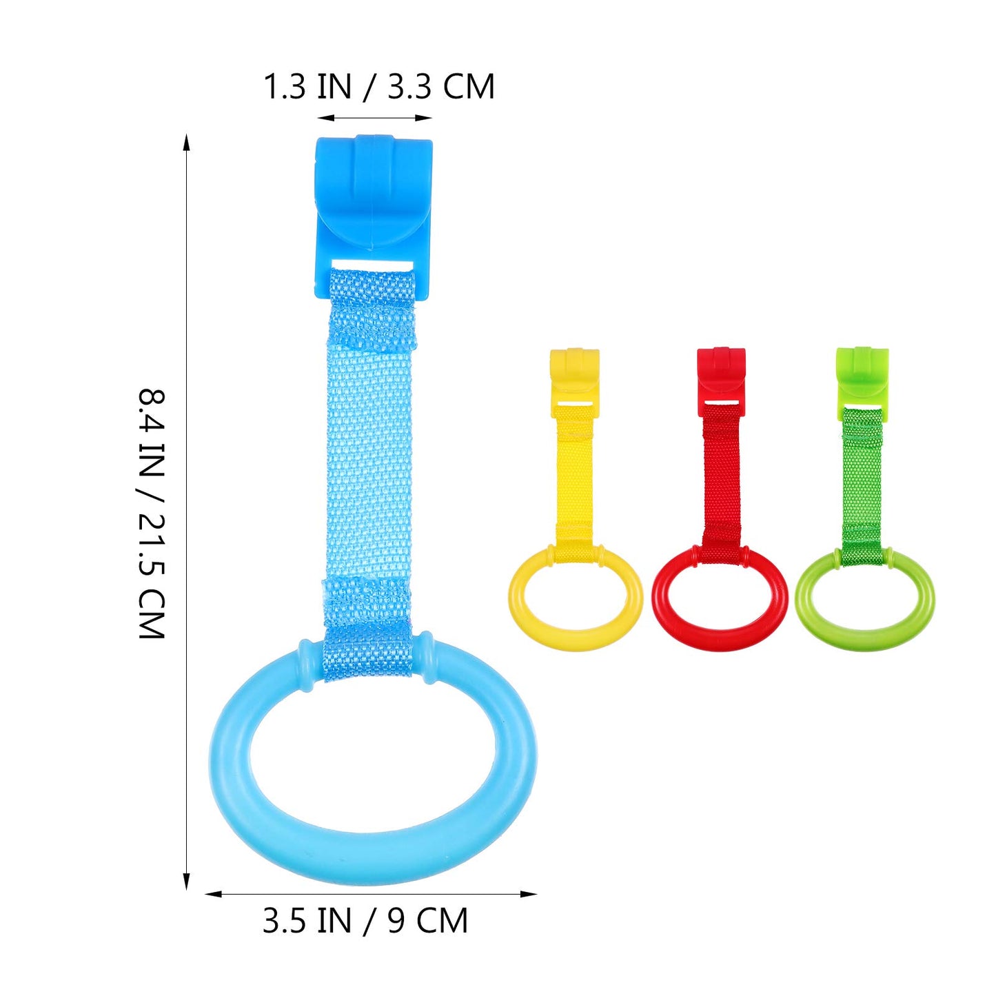 Toyandona 4Pcs Baby Toddler Walking Assistant Pull Up Ring Safety Stand Up Rings For Toddler