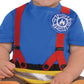 Amscan First Fireman Halloween Costume For Babies, 6-12 Months, With Red Hat And Attached Suspenders And Badge