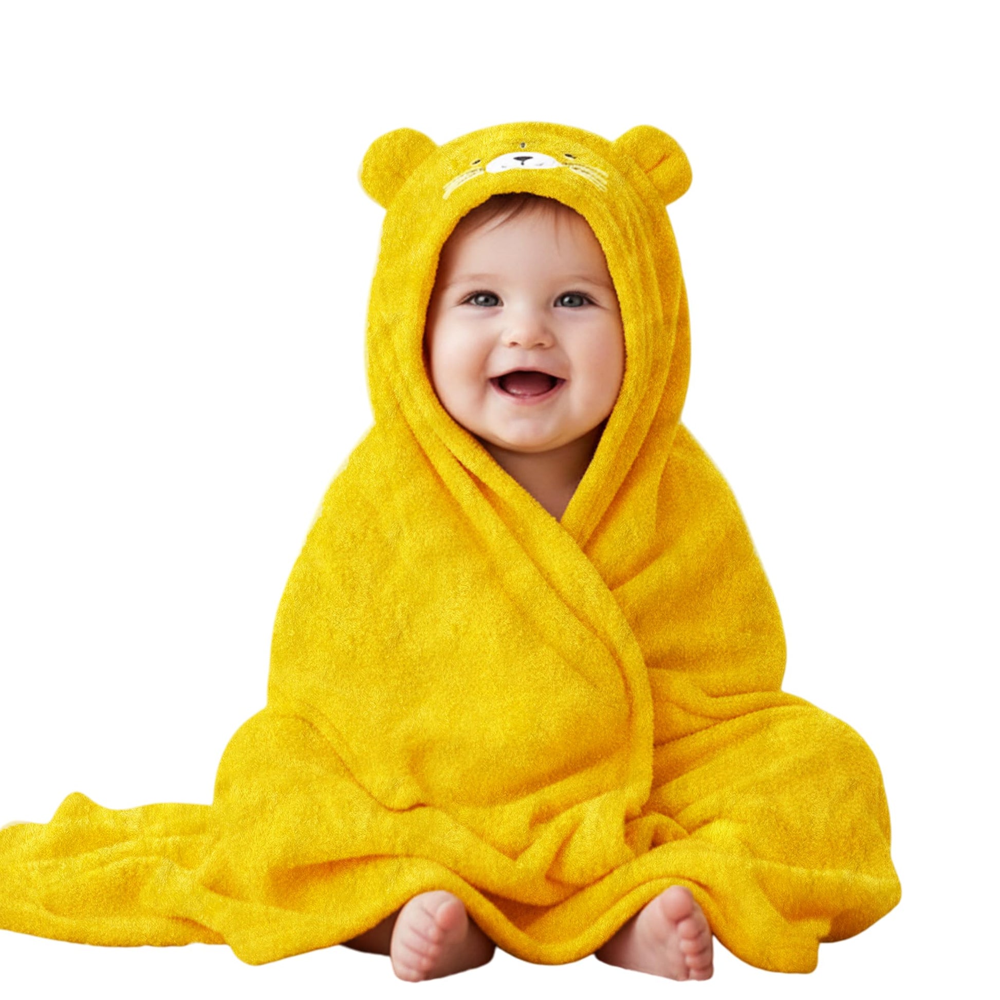 Oyo Baby Newborn 3In1 Swaddle Blanket With Animal Hood  Soft AllSeason Baby Blanket For (012 Months, 84X80Cm), SkinFriendl