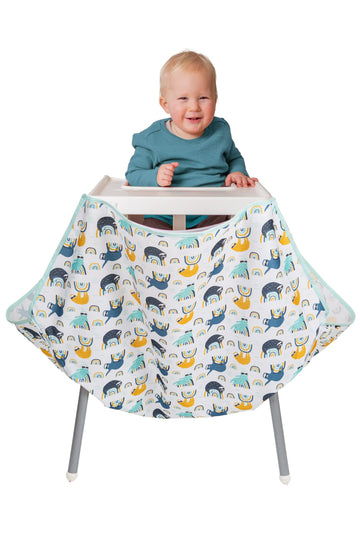 High Chair Food Catcher for Babies & Toddlers, Wipeable & Washable | Mummas Little Helpers (Rainbows)
