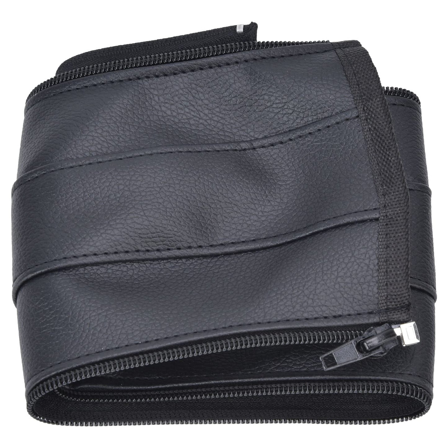 Fdit Pu Baby Stroller Handle Cover Armrest Protector For Baby Carriage, Removable Zipper Protector Sleeve For Baby Stroller (Bla