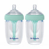 Dr. Talbots Silicone Anti-Colic Bottles - Self-Sterilizing Baby Bottles for Newborns - (2-Pack) 8 oz - Aqua