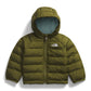 The North Face Baby Reversible Perrito Hooded Jacket, Forest Olive, 3 Months