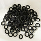 Tesvyns 200Pcs Baby Hair Ties Cotton Toddler Hair Ties For Girls And Kids, Kids Seamless Hair Bands Ponytail Holders(Black)