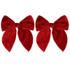 5' Red Christmas Velvet Fable Hair Bows Kids Big Velvet Ribbon Sailor Bow Alligator Clip Cheer Barrettes Hairpins Valentines Ne