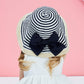 Connectyle Little Girls Upf 50+ Sun Protection Hats For Summer Beach Sun Cap With Bow M Navy Blue