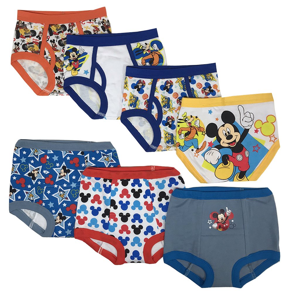 Disney Boys Mickey Mouse Potty Training Pants Multipack 7-Pack Size 2T 3T 4T – C
