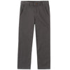 Izod Boys School Uniform Flat Front Twill Pants Khakis, Gray, 16 Husky