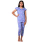 TotzTouch Girls Cotton Pyjama Set Printed T Shirt Capri Pant (3/4 th Pant) Night Dress Star Print Age 11 to 12 Years Pack of 1 P