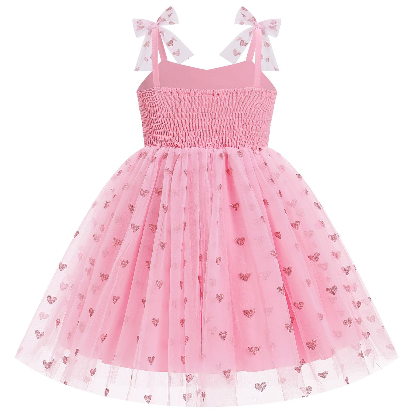 Ibtom Castle Valentine'S Day Dress For Girls Toddler Flower Princess Tutu Tulle Wedding Princess Pageant Prom Formal Special Occ