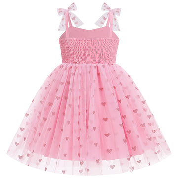 Ibtom Castle Valentine'S Day Dress For Girls Toddler Flower Princess Tutu Tulle Wedding Princess Pageant Prom Formal Special Occ