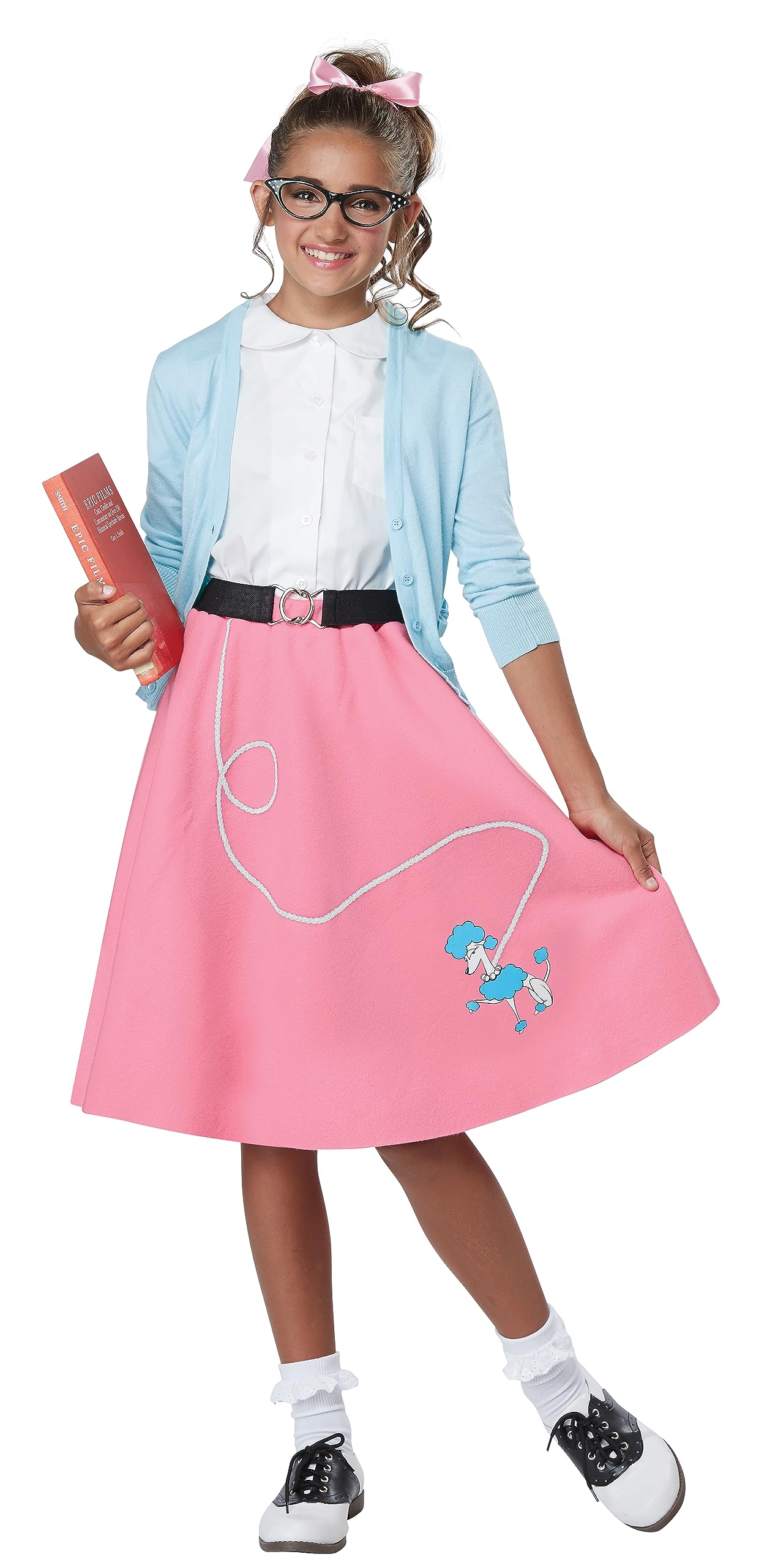 California Costumes Girls 50'S Poodle Skirt Child Costume, Pink