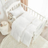 Toddler/Travel/Crib Goose Down Comforter Duvet/Blanket Multifunctional,100% Organic Cotton Washable Unisex Kids,All Season,White
