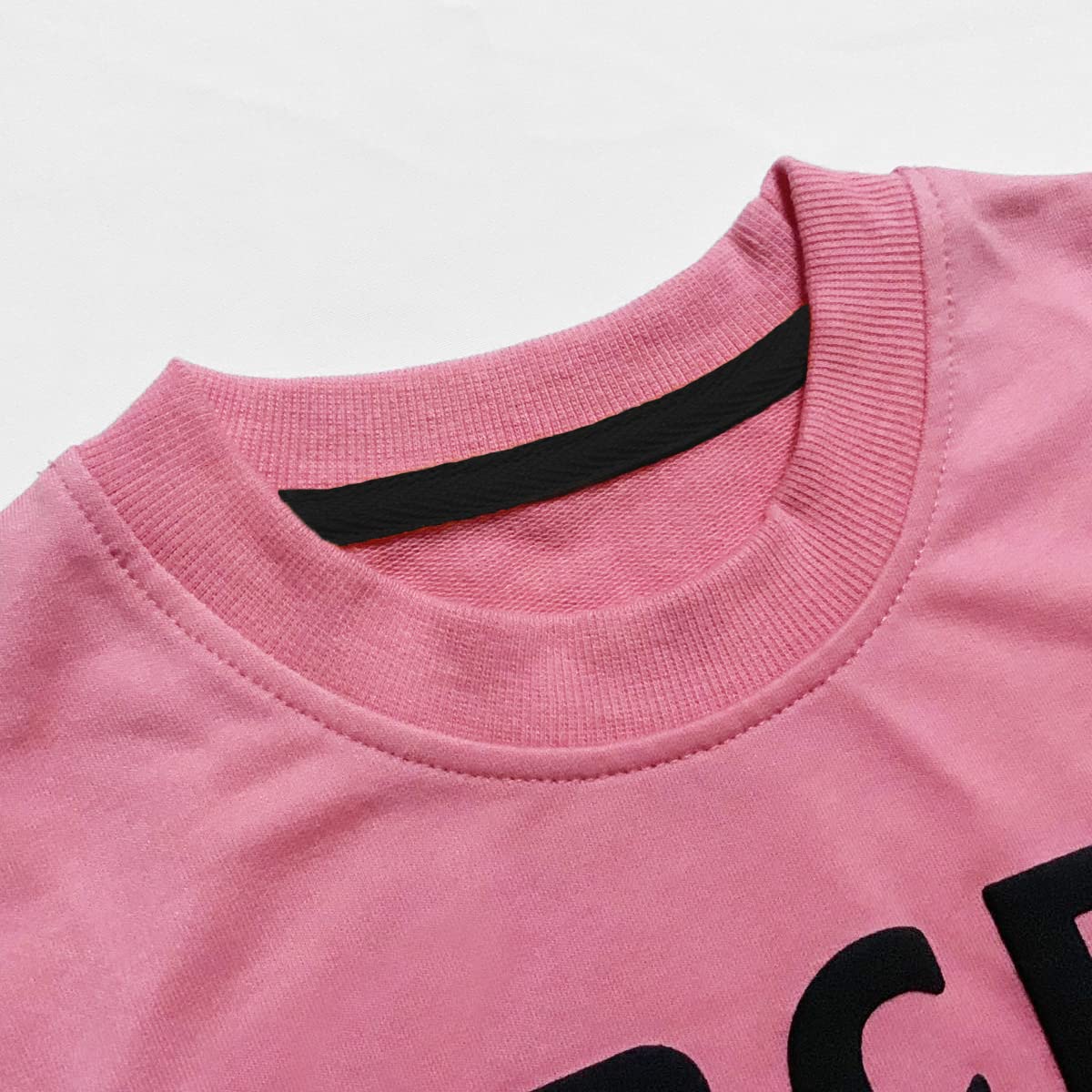 Mrocioa Valentine'S Day Outfit Alphabet Abc I Love U Shirt Girls Sweatshirt Kids Long Sleeve Heart Tops Pink 5 6 Years