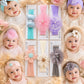 Hair Sparkles Hair Sparkles 6Pack Baby Girls Floral Hair Bands | Soft Elastic Nylon Headbands For Newborns, Infants & Toddlers 