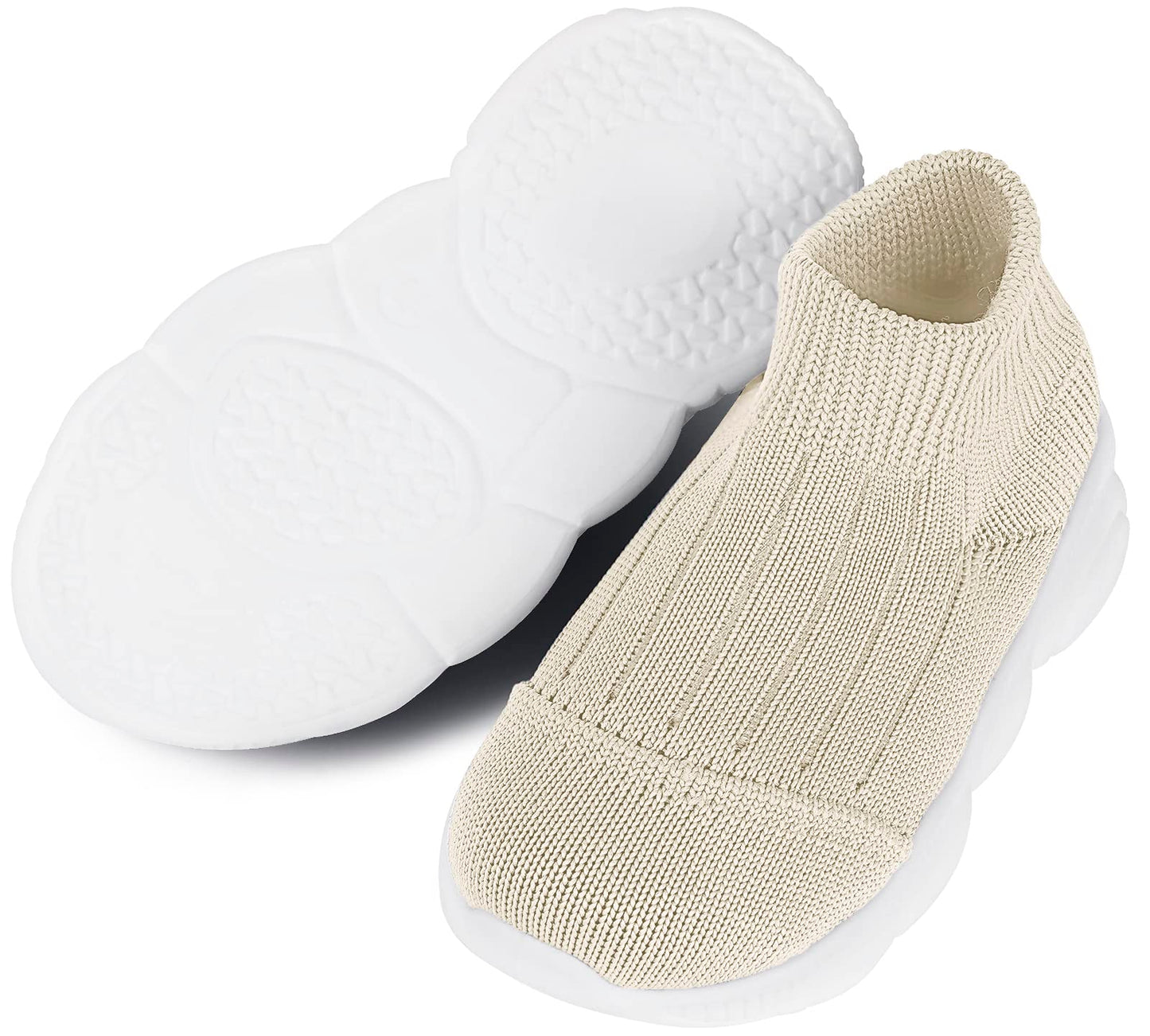Baby Socks Boys Girls Breathable Walking Shoes Toddler Slippers Infant Shoes Toddle Sneaker With Soft Rubber Sole,Khaki