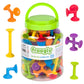 Froogly - 100 Piece Suction Toys | Montessori Toys Bath Toys Construction Building Set Silicone Preschool Toys Daycare Toys Show