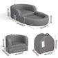 Cowiewie Toddler Travel Bed 2-In-1 Kids Sofa Chair With Removable Cover, Soft Foam Portable Foldable Toddler Bed For Travel With