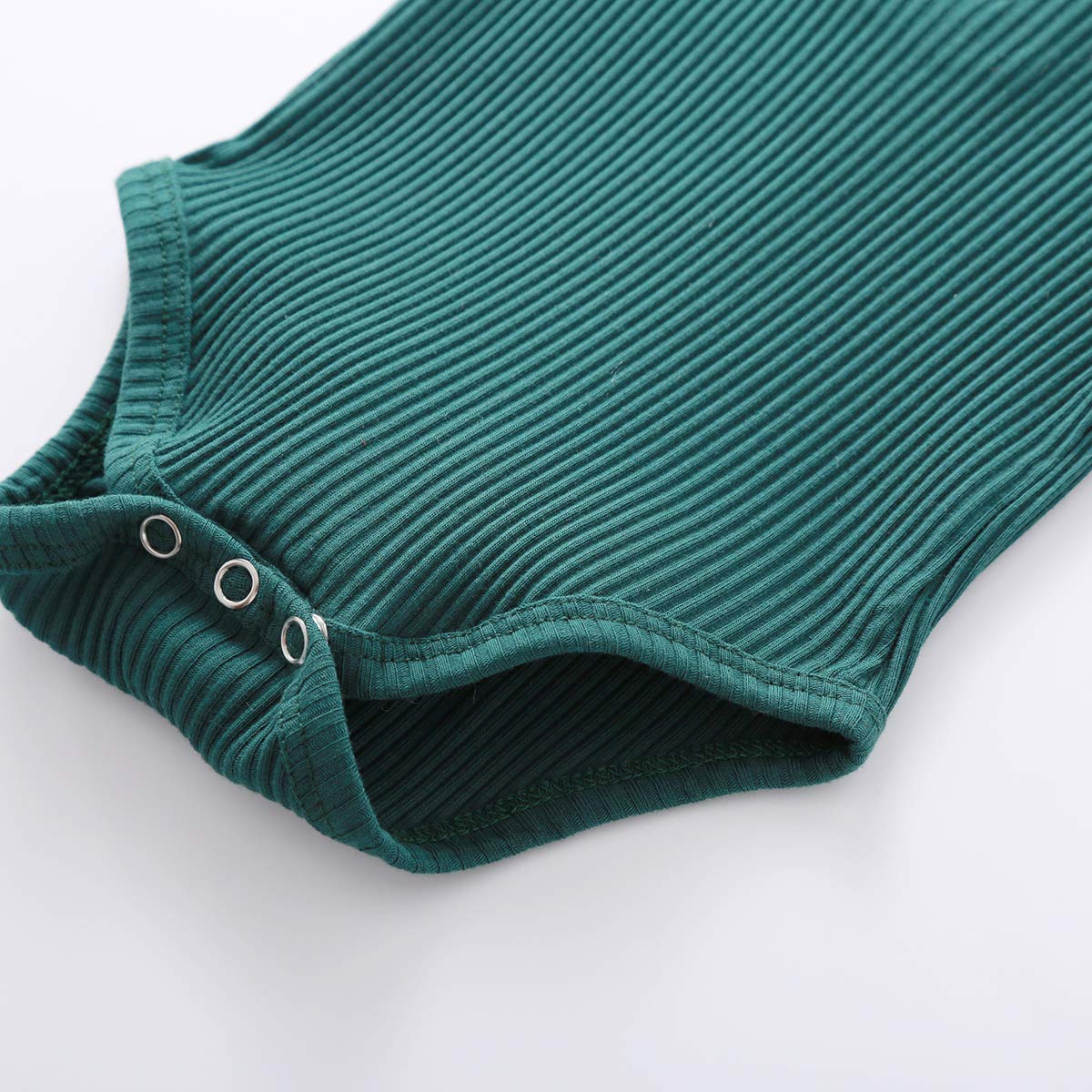 Baby Newborn Girls Boys Long Sleeve Clothes Striped Romper & Pants Set Infant Fall Winter Cotton Outfits (B-Green, 0-6 Months)