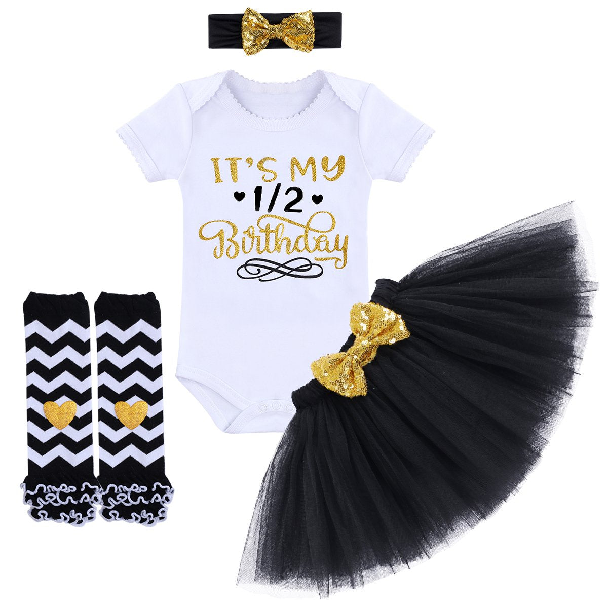 Odasdo Its My 1St Birthday Outfit Newborn Infant Baby Girl First Birthday Cake Smash Set One Year Party Princess Dress Bodysuit