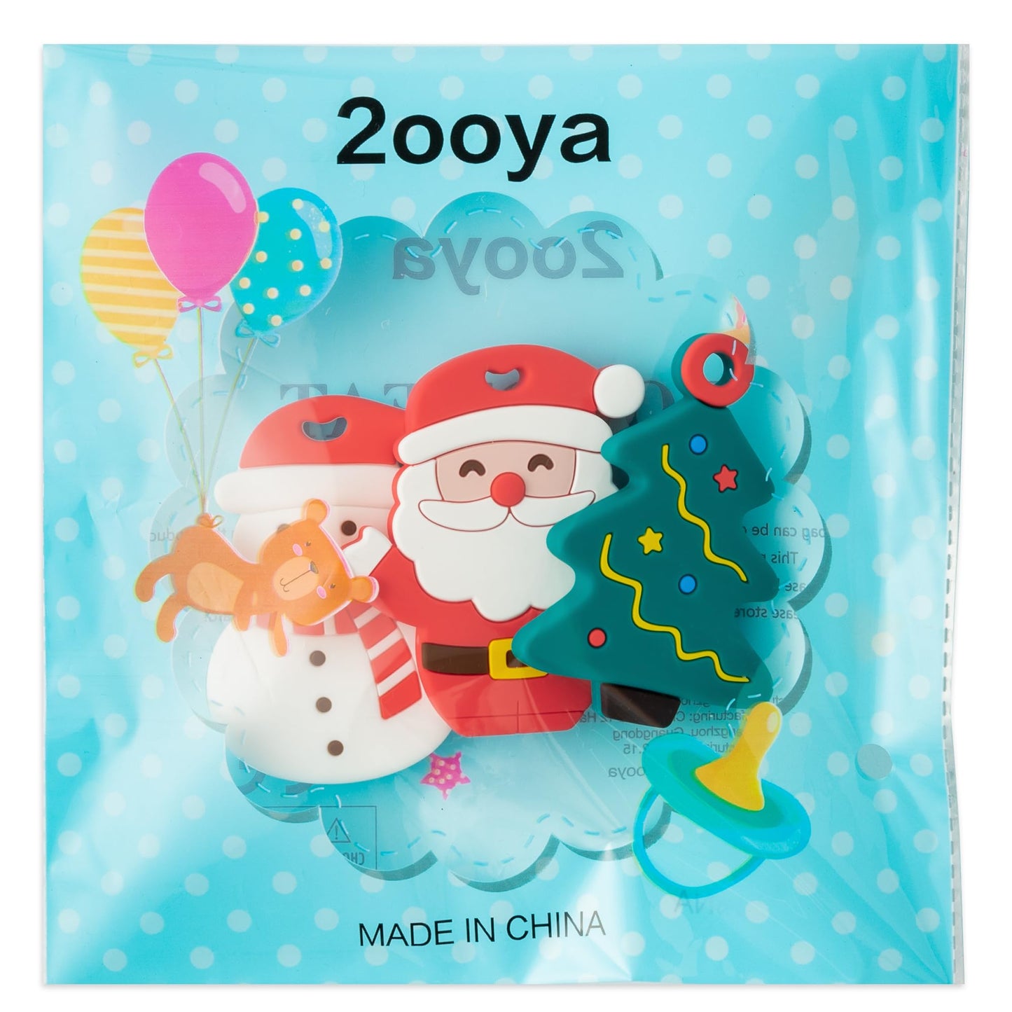 3Pcs Christmas Silicone Teething Toys for Babies - First Christmas Soothe Chew Teether for Infants, Soft Snowman Design for Todd