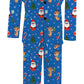 Xmas Suits For Kids 7-8 Years Old 3D Funny Blue Glasses Snowman Christmas Elk Costumes Modern Fit 3 Pacs Novelty Formal Suit For