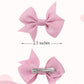 Doboi 50Pcs 2.5 ' ' Baby Hair Clips Small Bows Fully Lined Grosgrain Boutique Solid Ribbon Small Bows For Girls Teens Infants Ki