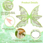 Fairy Wings For Adults Dress Up Sparkling Sheer Butterfly Halloween Costume Angel Wings For Women Girls,Green