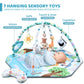Baby Gym Play Mat, 8-In-1 Tummy Time Mat & Ball Pit With 6 Toys, Washable Baby Activity Play Mat For Visual, Hearing, Sensory, M