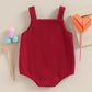 Jlkgicf Baby Boy Girl Onesie Outfit Overalls Jumpsuit Sleeveless Heart Pocket Corduroy Rompers Newborn Valentine Clothes (Red23,