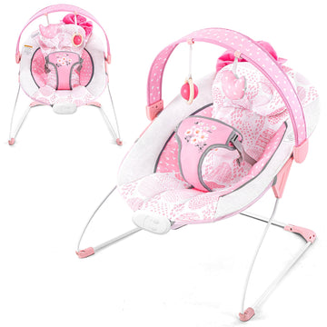 Baby Bouncer, Portable Infant Bouncer, Adjustable and Foldable Baby Rocker with Vibrations,Baby Bouncer Seat for Baby 0-6 Months