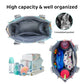 Pheben Small Diaper Bags Waterproof Travel Tote Mini Diaper Bag Multi-Function Small Diaper Bag Crossbody Bag(Blue Elephant)