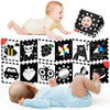 BBWOO High Contrast Baby Toys for Newborn Development - Tummy Time Black and White Baby Toys - Soft Baby Book - Montessori Visua