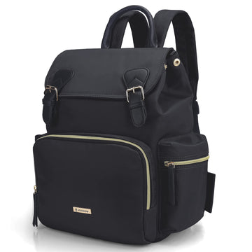 Vs Vogshow Diaper Bag Backpack, Multifunction Baby Bag Backpack, Modern Baby Diaper Backpack, Stylish Maternity Nappy Bag, Black