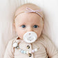 Ryan & Rose Cutie Pat Pacifier Teether (Slant, White)