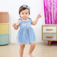 Titkkop Baby Girl 1St Birthday Clothes One Year Old Tulle Romper Sleeveless Bodysuit Cake Smash Outfits(Blue3,9-12M)