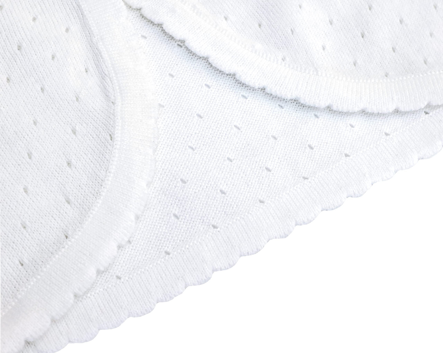 Lilax Baby Girls' Knit Long Sleeve One Button Closure Bolero Shrug 3-6 Months White