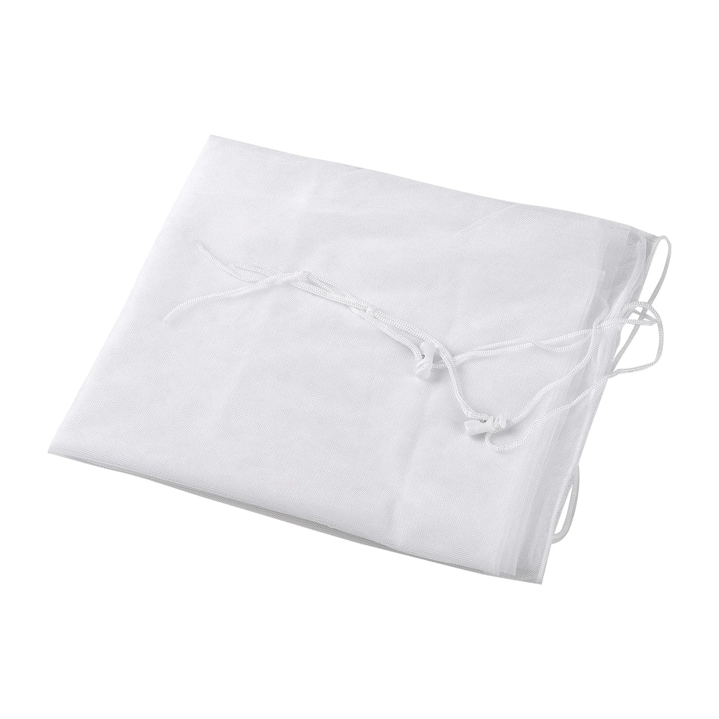 Ruixia Twin Baby Stroller Full Cover Mosquito Netting Breathable Mesh Drawstring Mosquito Net For Infants Bassinet Cribs White F