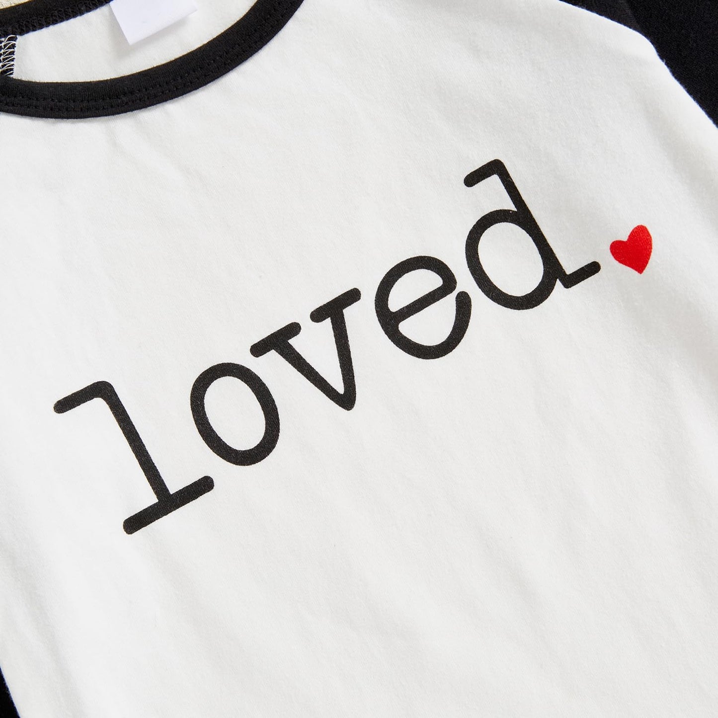 Canis Toddler Baby Boys Girls Valentines Day Shirt Monster Truck Loved Heart Graphic Tee Raglan Long Sleeve Top (White Loved, 3-