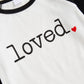 Canis Toddler Baby Boys Girls Valentines Day Shirt Monster Truck Loved Heart Graphic Tee Raglan Long Sleeve Top (White Loved, 4-