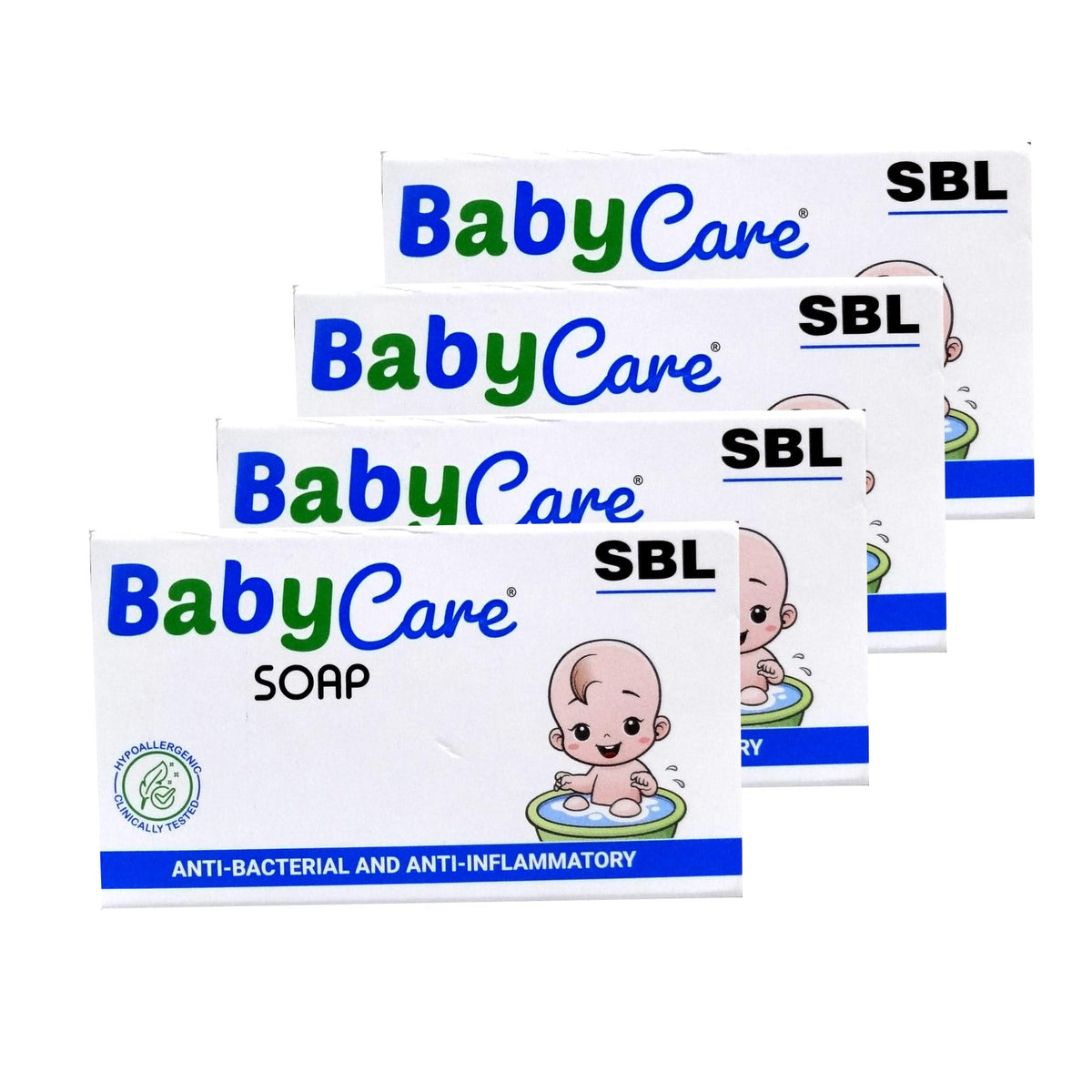 Sbl Baby Care Soap Bar Gentle Cleansing Bathing Bar For Babies, 75G (Pack Of 4)