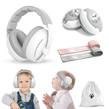 ONITOON Baby Ear Muffs, 2-in-1 Baby Noise Canceling Headphone, Hearing Protection for Babies 0-48 Months, Adjustable Headband