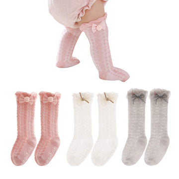 Apone Fatu Baby Knee High Socks Non Slip Grip Ankle Socks Ruffled Long Stockings For Infants Toddlers Kids Boys Girls (As1, Age,