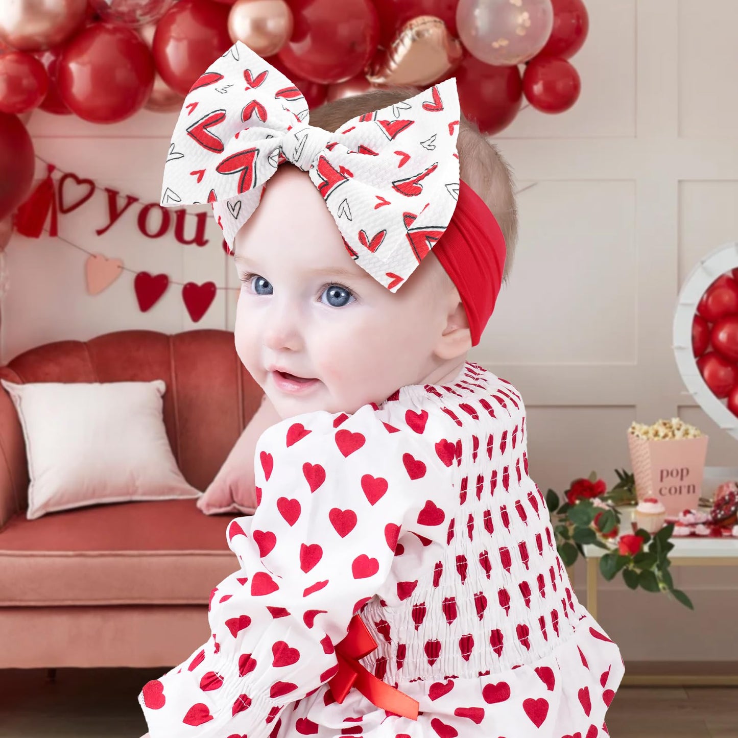 Yanjie 6 ' Bows Baby Headbands Red Headband Bows Pink Newborn Wide Headbands Handmade Hairbands Gift Hair Accessories Infant