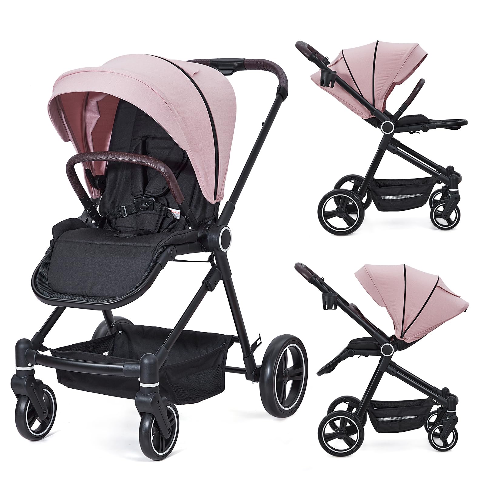 2-In-1 Baby Stroller Travel Stroller Reversible Stroller, Bassinet Stroller With Convenient One-Handed Folding Feature Stroller