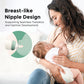Momcozy Soft Baby Nipple Premium Natural Flow Silicone For Wide-Neck Bottles, Bpa-Free, Perfectly Compatible With Momcozy Breast